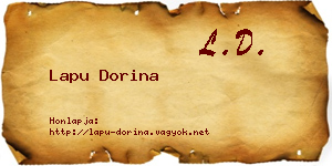 Lapu Dorina névjegykártya
